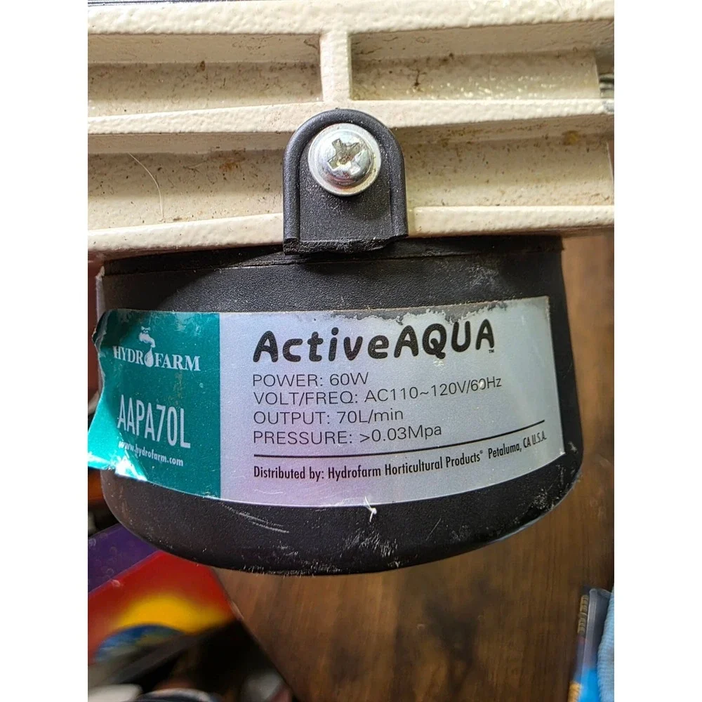 Hydrofarm ActiveAqua AAPA70L Air Pump 60W 70L/Min With Cord